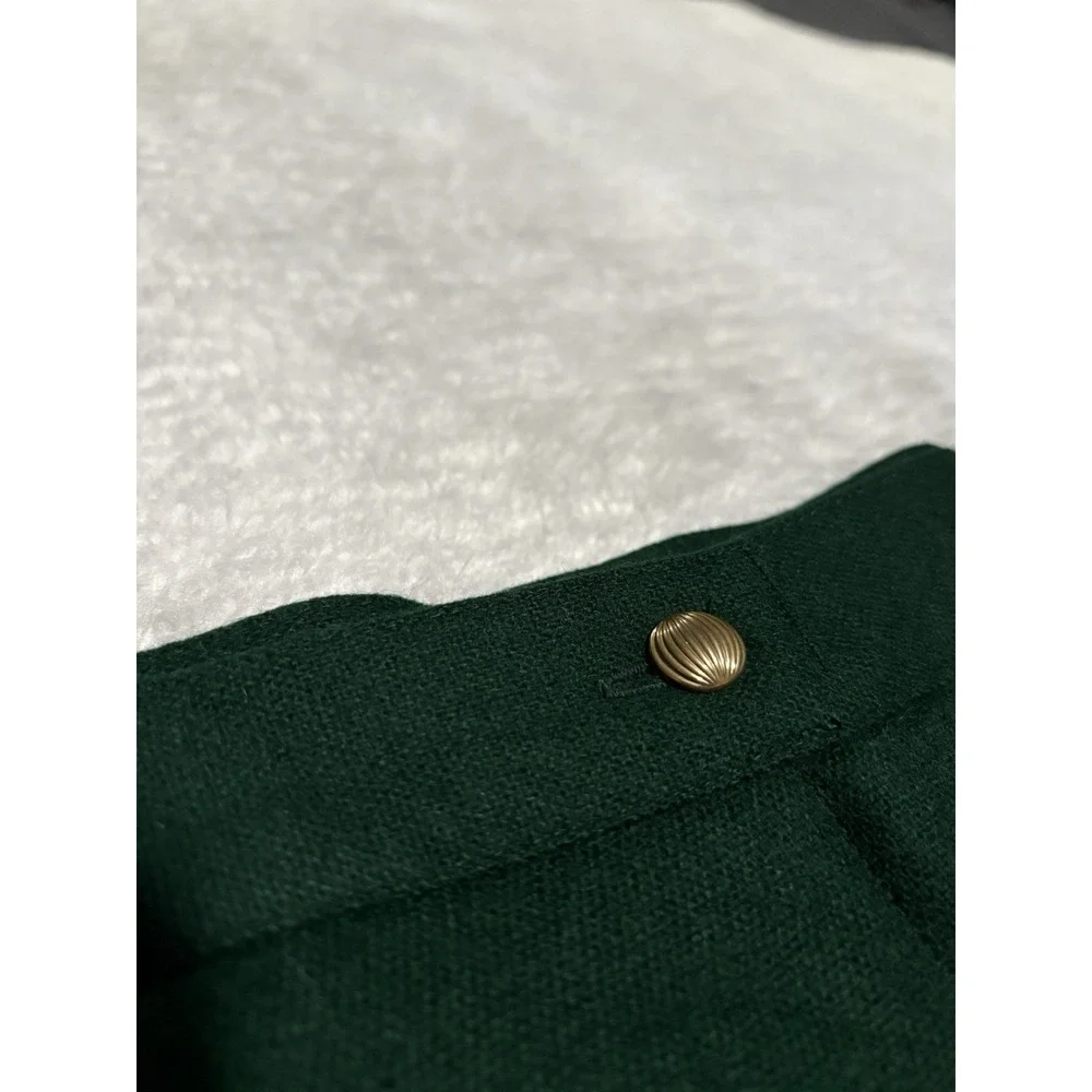 New Radcliffe Women's Green Wool‎ Blend Skirt Size 14 Solid NWT Vintage